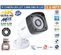 TELECAMERA IP 8.0 MPX MEGAPIXEL VIDEOANALISI 4K ULTRA HD 3.6 mm ONVIF
