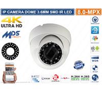 TELECAMERA IP 8.0 MPX MEGAPIXEL VIDEOANALISI 4K ULTRA HD 3.6 mm ONVIF