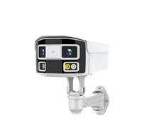 Telecamera IP a doppia lente da 8MP 180° 2K 4MP POE di sicurezza panoramica bullet rilevamento umano 4K Sorveglianza esterna NVR(4MP POE Camera)