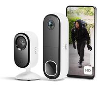Telecamera IP Arlo Essential 2 da interno 2K + campanello video wireless con visione notturna e Alexa