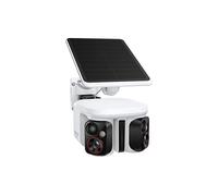 Baseus 2Pcs Telecamera di Sicurezza X1 Pro per Esterni, Doppia Fotocamera Wireless 3K, Pannello Solare, Riconoscimento Facciale, Telecamera AI Intelligente con Scheda SD da 32G