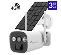 TELECAMERA IP BULLET 4G IR 2K 3MP 2,8MM CON PANNELLO SOLARE E IA -VISNV-CAM01-SOLAR4G NIVIAN