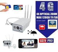 TELECAMERA IP CAM 4G 3G GSM WIFI CLOUD 2 MPX WIRELESS SD ONVIF CAMERA SIM ZOOM