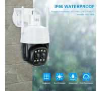 TELECAMERA IP CAM WIFI 1080P CAMERA DOME LED IR LUCE BIANCA WIRELESS ESTERNO PTZ