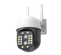 Telecamera IP da esterno 4K 8MP con zoom ottico 10X Telecamera di sorveglianza a doppio obiettivo di sorveglianza 4MP Videocamera CCTV di sicurezza,Resistente alle Intemperie(8MP NO SD Card)