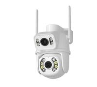 Telecamera IP di sicurezza wireless esterna 4K 8MP HD Dual Lens PTZ sorveglianza stradale con tracciamento automatico Rilevamento del movimento(4MP ADD 32G)