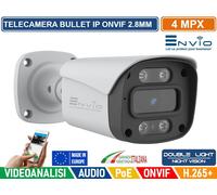 TELECAMERA IP DOUBLE LIGHT 4 POE ONVIF H.265+ VISIONE NOTTURNA A COLORI 30 METRI