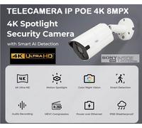 TELECAMERA SONY STARVIS 8MPX 4K IP POE TRICOLOR COLORE NOTTURNO ALLARMABILE