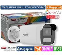 TELECAMERA IP NETWORK BULLET COLORVU 4MP 2.8MM RILEVAZIONE PERSONE EVEICOLI IP67