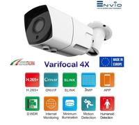 KIT Videosorveglianza DVR 4 H265 5MPX + HD + 4 SONY 2.4MPX + Aliment.