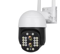 Telecamera IP PTZ a Doppio Obiettivo con Zoom Ottico 8MP 4K 10x Rilevazione Umana Telecamera di videosorveglianza di Sicurezza Audio bidirezionale(8MP ADD 64G Card)