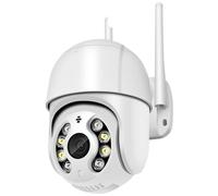 Telecamera IP PTZ da 8MP 4K Cloud 1080P Zoom digitale 4X Telecamera di sicurezza CCTV Telecamera esterna AI Rilevamento umano Telecamera wireless con tracciamento automatico(8MP Add 128G SD Card)