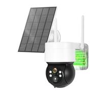 Telecamera IP PTZ for visione notturna esterna da 2MP CCTV Telecamera solare con pannello solare Ricarica batteria Telecamera di videosorveglianza CCTV da 2MP(Wifi Camera Only)