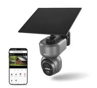 EMOS GoSmart - Telecamera di sorveglianza intelligente per esterni, 3 MP, con rotazione IP, 4 G/LTE e app, rilevazione di movimento, visione notturna, pannello solare, batteria Google Assistant,