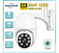 Telecamera IP WiFi da 8 MP Sorveglianza di sicurezza PTZ Sicurezza esterna CCTV Video sorveglianza Allarme Luce Icsee