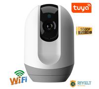 TELECAMERA IP WIFI 2 MP PER INTERNO AUDIO BIDIREZIONALE PRIVACY AUTO TRACK TUYA