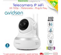 Telecamera IP WiFi motorizzata 720p Avidsen 123982 HD visione notturna