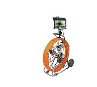 Telecamera Ispezione Tubi Telecamera di ispezione a rotazione piccolo diametro 45 mm for tubo scarico fognario con lunghezza del cavo 100 m e schermo a colori da 8 pollici(100m and 512hz sonde)