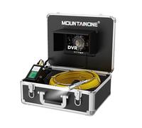 Telecamera Ispezione Tubi, Telecamera per Ispezione Fognature con Monitor LCD da 7 Pollici DVR Funzione Endoscopio Industriale Impermeabile IP68 Telecamera HD, Cavo 20M Sonda con Telecamera (20M)