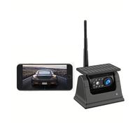 Telecamera Marcia Retrovisore Auto Telecamera Retromarcia Wireless HD 5G WiFi Pannello Solare Attacco Magnetico 100M Autobus Furgoni Camion Camper DVR Vista Anteriore Posteriore