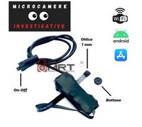 Telecamera microspia professionale FULL HD Wi-Fi con cavo di accensione