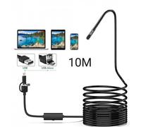 TELECAMERA MINI ENDOSCOPICA LED CAMERA ISPEZIONE FLESSIBILE 10M INGRESSO MICROUS