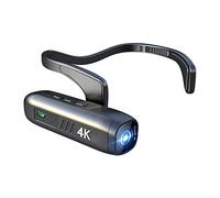 telecamera montata sulla testa HUIOP 4K 30FPS Fotocamera montata sulla testa Videocamera WiFi indossabile Videocamera Webcam 120 ° Obiettivo grandangolare Anti-shake Batteria integrata Controllo APP p