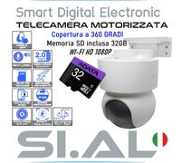 Telecamera motorizzata wifi esterno wireless microfono audio con memoria 32GB