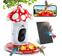 Telecamera nutriente Fly Bird con definizione AI 2K HD, mangiatoia per uccelli da esterno alimentata a energia solare per una migliore osser