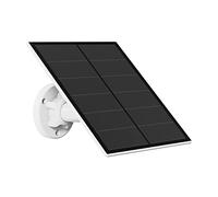 Telecamera Pannello Solare 5W per Telecamera a Batteria Ricaricabile da Esterno DC 5V, Pannelli Solari con Porta micro USB e USB-C, Staffa Regolabile