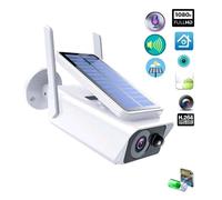 TELECAMERA CON PANNELLO SOLARE WIFI 2MPX INFRAROSSI SD SENSORE MOVIMENTO ICSEE