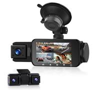 Telecamera per auto a 4 canali, telecamera anteriore Podofo HD 2K, dashcam a 360 gradi con telecamera posteriore, sensore G, rilevamento del movimento, registrazione in loop