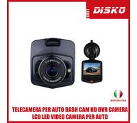 TELECAMERA PER AUTO DASH CAM HD DVR CAMERA LCD LED VIDEO CAMERA PER AUTO