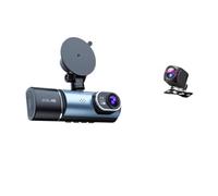 Telecamera per Auto Dashcam per auto con registratore di guida a 3 canali, connessione Wi-Fi, visione notturna ultra nitida 4K, sensore gravità, scatola nera Dashcam Auto Grandangolo(32G card set)