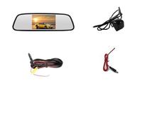 Telecamera per Auto Monitor per specchietto retrovisore da 4,3" per auto, telecamera per retromarcia, sistema di parcheggio con vista posteriore Dashcam Auto Grandangolo(Full set)