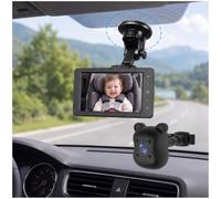 Telecamera per Auto per Bambini, Telecamera per Seggiolino | Doppia Telecamera, Grandangolare Hd Senza Angoli Morti, Visione Notturna Sicura E Rispettosa Degli Occhi, Alimentazione Usb.