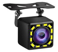 Telecamera per auto Telecamera di retromarcia per auto con per sistema di parcheggio a 12 LED, monitor per specchietto retrovisore per visione notturna(Camera)