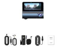 Telecamera per Auto Telecamera per auto 4K FHD DashCam anteriore e posteriore interna con registratore DVR per a 3 lenti dotato di schermo IPS da,16" Dashcam Auto Grandangolo(128G Card)