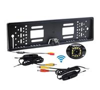 Telecamera per Auto Telecamera posteriore wireless per parcheggio, retromarcia, con cornice per targa UE, CCD, visione notturna a 170 gradi Dashcam Auto Grandangolo