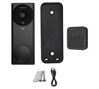 Telecamera per campanello, Wi-Fi HD Video Campanello di sicurezza Telefono Porta Anello Citofono, Citofono a doppia via, Visione notturna