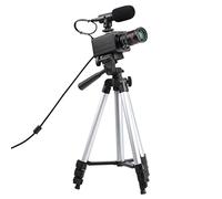 Telecamera per computer HD 4K USB con zoom ottico 10x, messa a fuoco manuale, compensazione automatica dell'esposizione, compatibile con Windows XP/7/10, Linux Android, Plug & Play con microfono