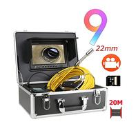 Telecamera per Condotte, Camera fognaria con localizzatore, videocamera for videocamera da 20/30/40/50m, IP68 HD1000TVL Drenere il di endoscopio industriale con oleodotto fognario con monitor da 9 po