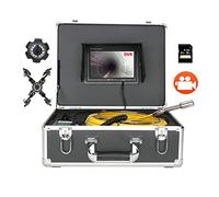 Telecamera per Condotte, Fotocamera fognaria con monitor da 7 pollici 2 0m/30m/40m/50m DVR Registrazione della videocamera di ispezione dei tubi, IP68 HD 1000TVL di endoscopio industriale condotta co