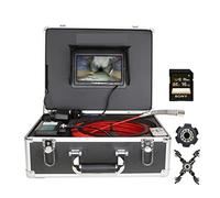 Telecamera per Condotte, Fotocamera fognaria con monitor da 7 pollici Dvr Videocamera for l'ispezione dei tubi fognari IP68 AHD 1080p Drenere il di endoscopio industriale con oleodotto fognario con 1