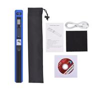 Telecamera per documenti Scanner for documenti portatile, mini scanner for documenti portatile, scanner for libri A4 Formato JPG e PDF Display LCD tipo C 300/600/900 DPI(Blauw)