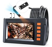 Telecamera per endoscopio a doppia lente con 8 luci regolabili 1080P 4.3 POLLICI Telecamera per ispezione fognaria IP67 Strumenti impermeabili per uomo 8mm Dual lens