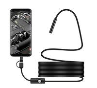 Telecamera Per Endoscopio con Luce, Endoscopio USB, Periscopio di Tipo C, Telecamera Per Oscilloscopio con 8 Luci a LED Per Smartphone Android E IOS, IPhone, IPad, Samsung