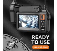 Telecamera per endoscopio da 2 MP Schermo IPS 4.3 Telecamera per ispezione periscopio con obiettivo singolo con telecamera serpente impermeabile IP67 da 8 mm per motore di auto