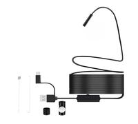 Telecamera per endoscopio, Endoscopio Flessibile Da 5.5mm IP67 Micro USB Impermeabile Di Ispezione Tipo C LED Regolabile Per Fognature per tubi domestici, auto(3.5m)