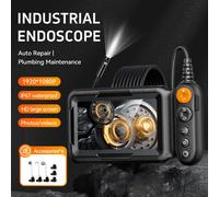 Telecamera per endoscopio industriale 5 ''IPS grande schermo 1080P 8.5mm telecamera per endoscopia automobilistica cavo rigido per tubo motore per auto 2000mAh